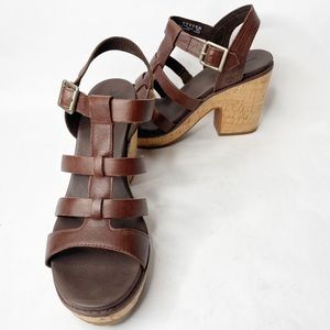 Timberland Roslyn Fisherman Brown Leather Sandals Size 9
